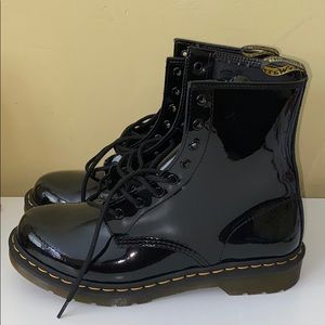 Womens Dr. Martens 1460 8-Eye Patent Boot - Black